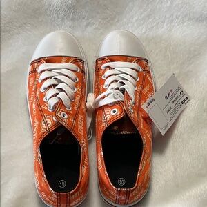 Bold Oklahoma State University Orange with White Sneakers
